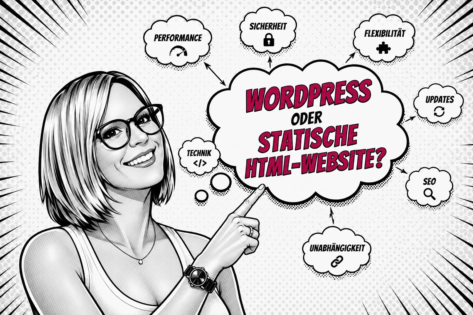 Vergleich zwischen WordPress und einer statischen HTML-Website
